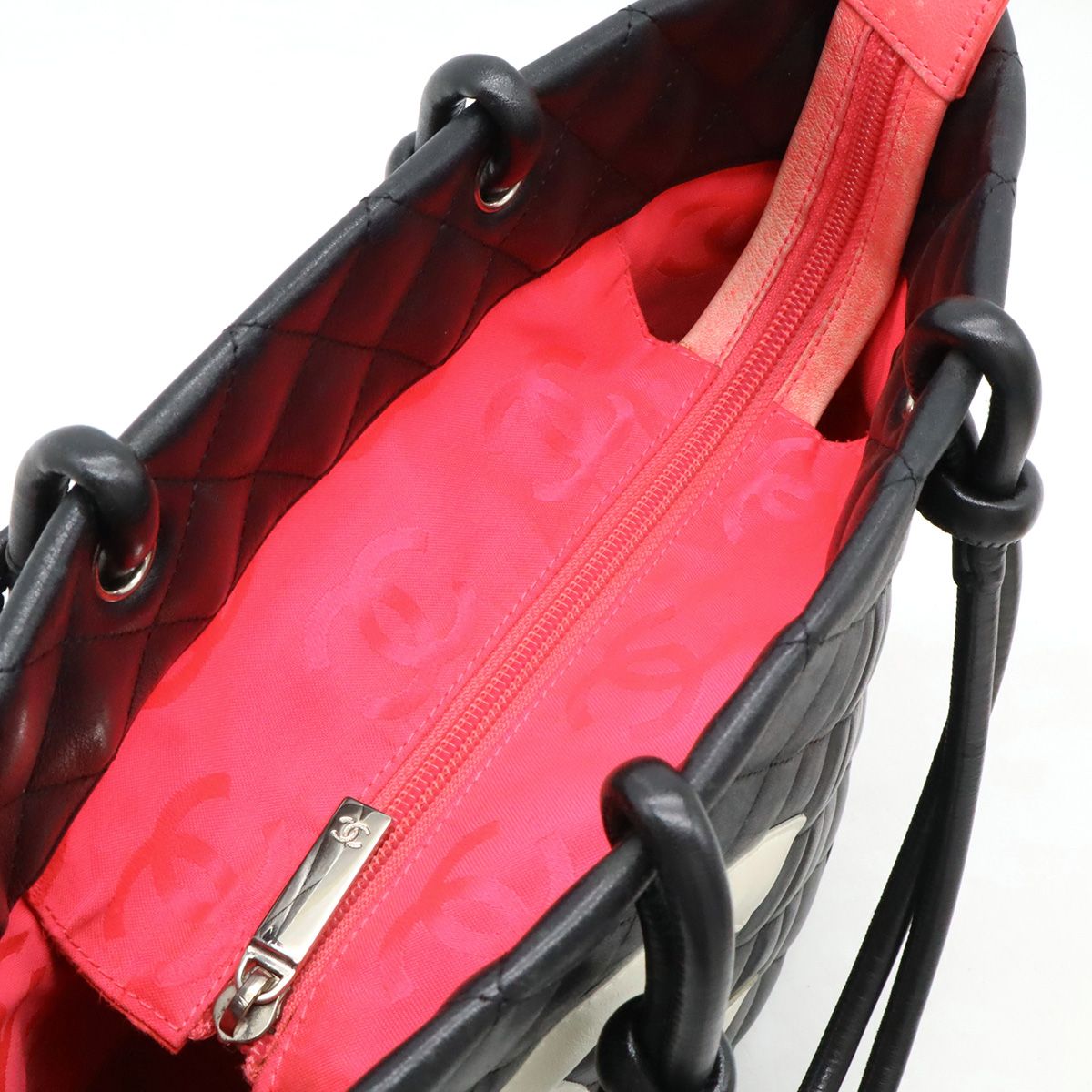 シャネル ソフトカーフ カンボンライン 2wayバッグ A25167 CHANEL シャネル カンボンライン ミディアムトート トートバッグ