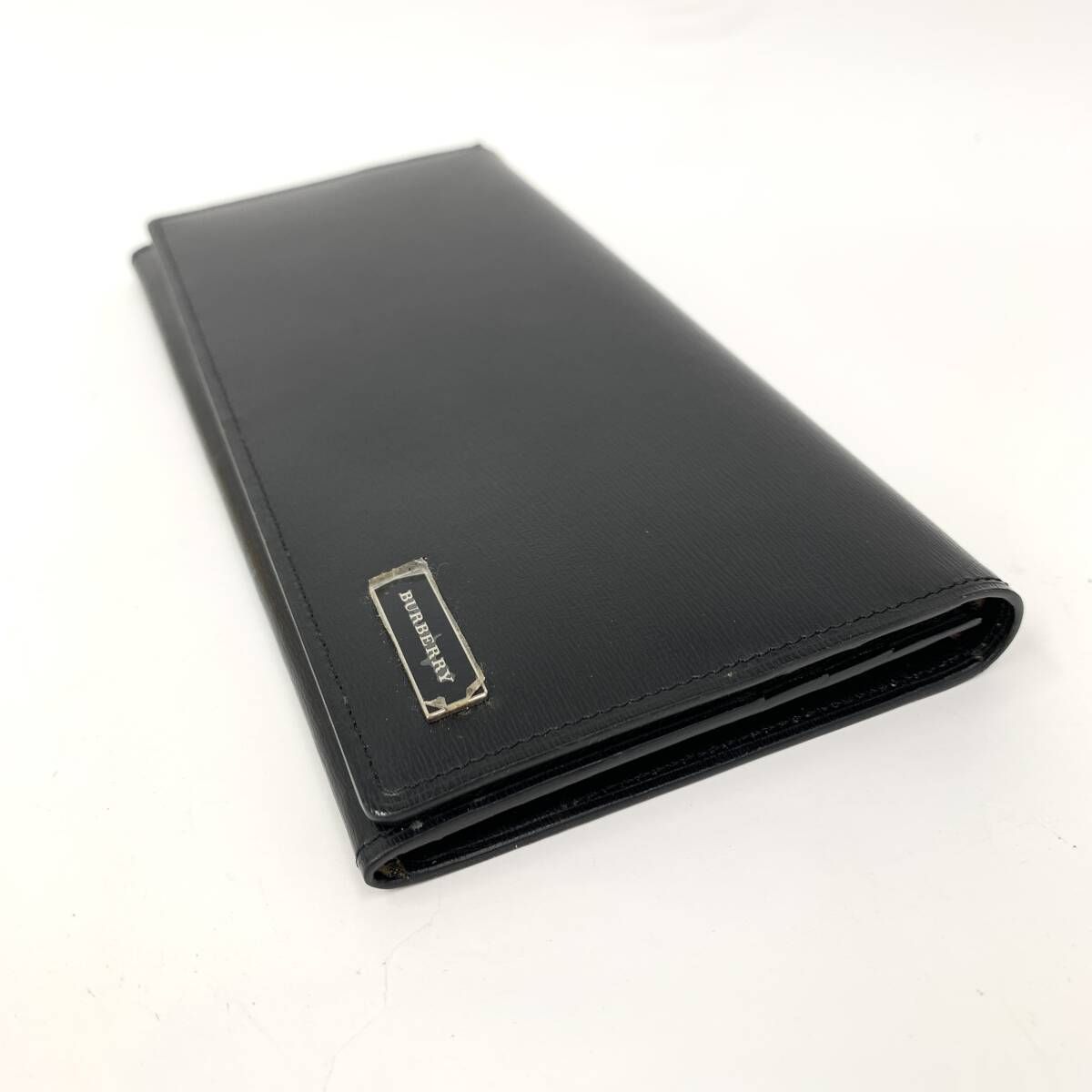 D0150 美品！ 格安！ BURBERRY バーバリー ノバチェック 二つ折り 長 