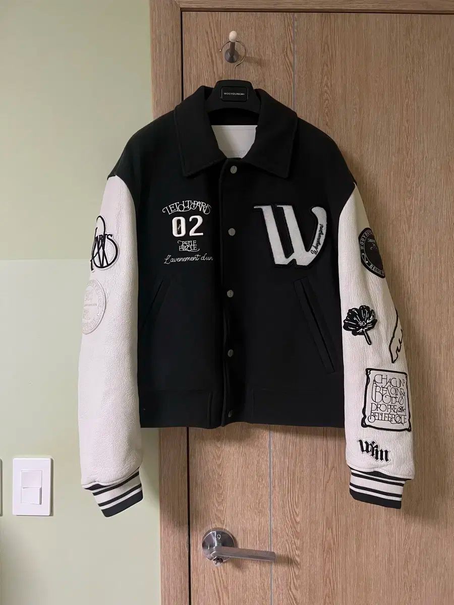WOOYOUNGMI ウーヨンミ グレー バーシティ ジャケット