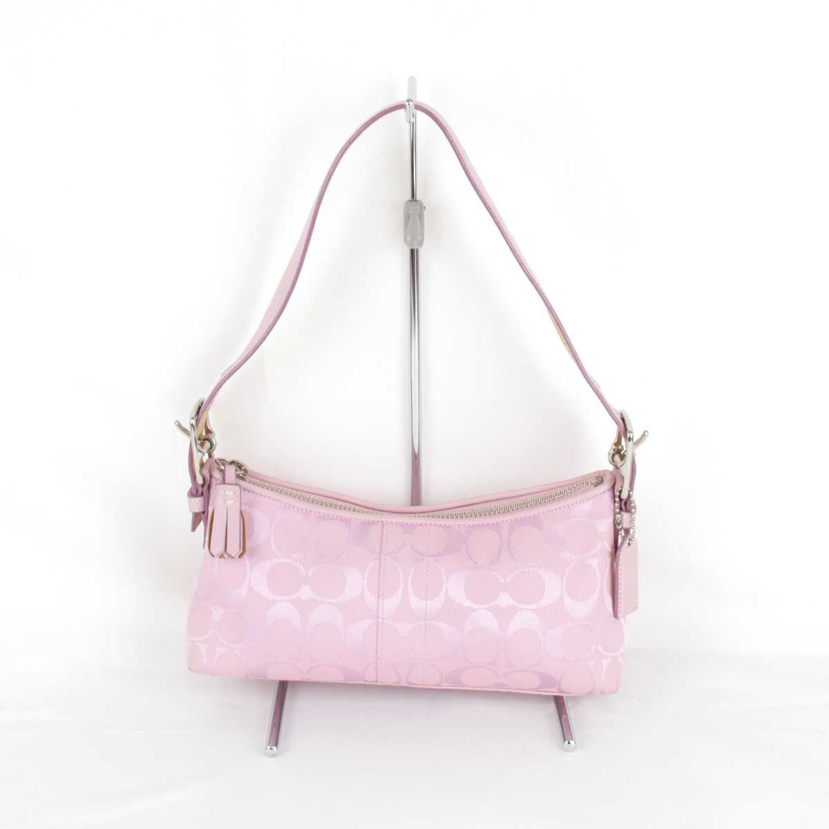 1円 COACH コーチ 6371 シグネチャー キャンバス×レザー ブ