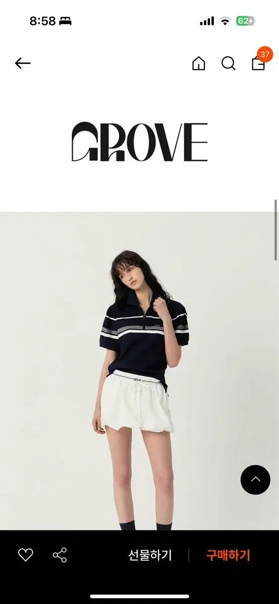 Grove グローブ LIAM HALF ZIP ー UP COLLAR T SHIRT