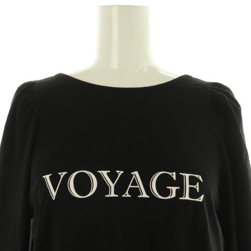 ヴァクトーヴォャージュ　長袖カットソー ヴァクトーヴォヤージュ vaqutaux voyage ロゴプリントカットソー 長袖