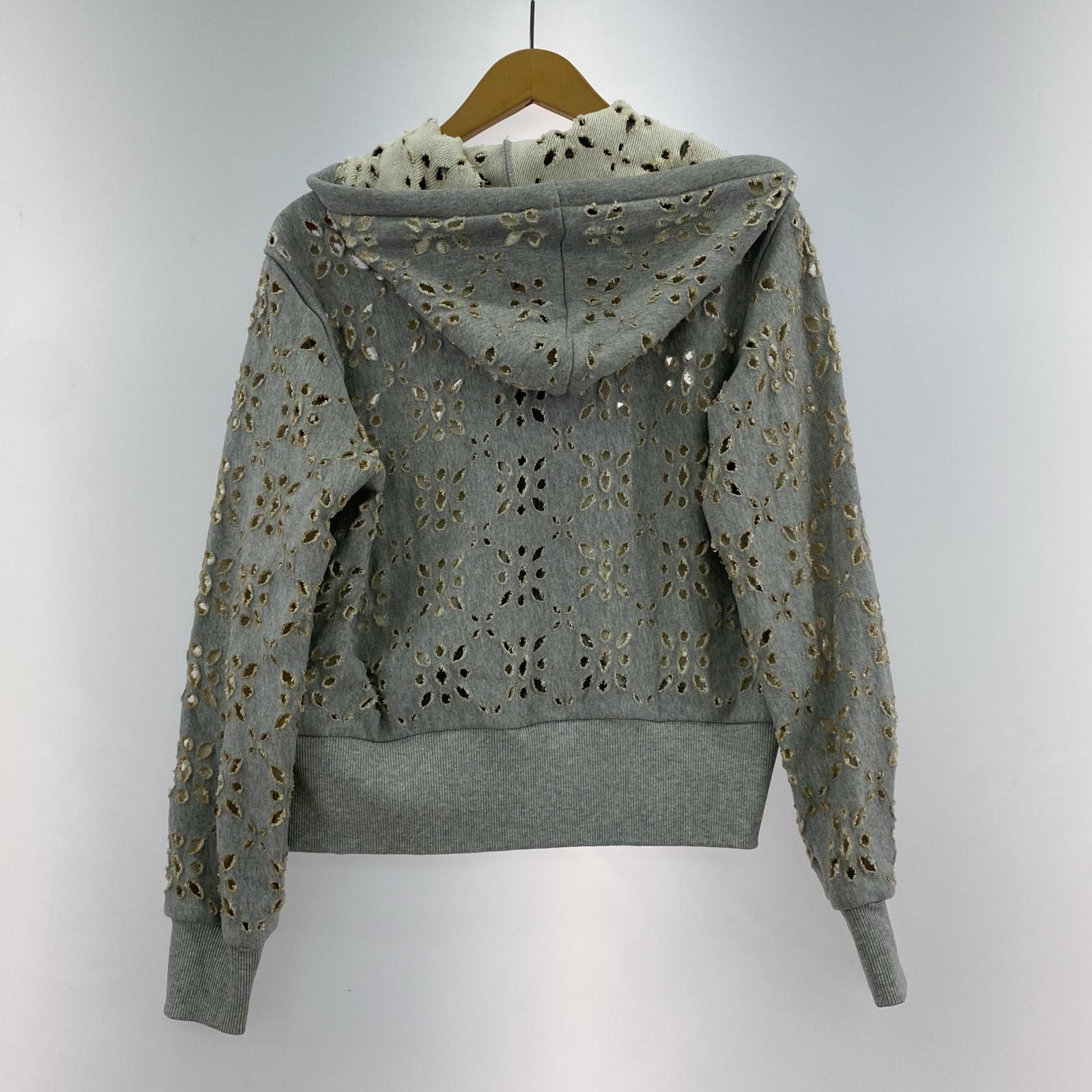 ⚫︎美品 TO BE CHIC シュクレフラワーレースコンビパーカー　44 ⚫︎美品 TO BE CHIC シュクレフラワーレースコンビパーカー 44