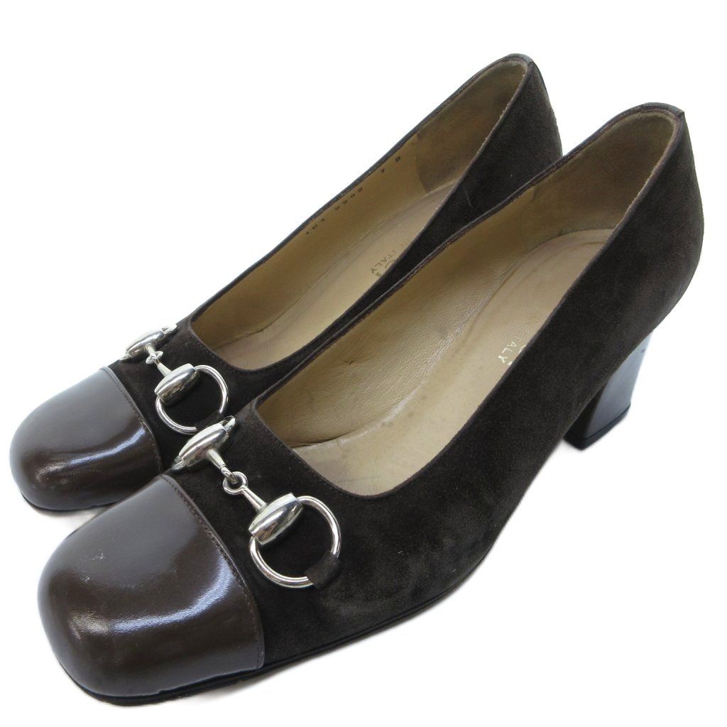 グッチ GUCCI パンプス ホースビット レザー ヒール シューズ 靴 GUCCI HORSE BIT DESIGN LEATHER HEEL LOAFER/グッチホース