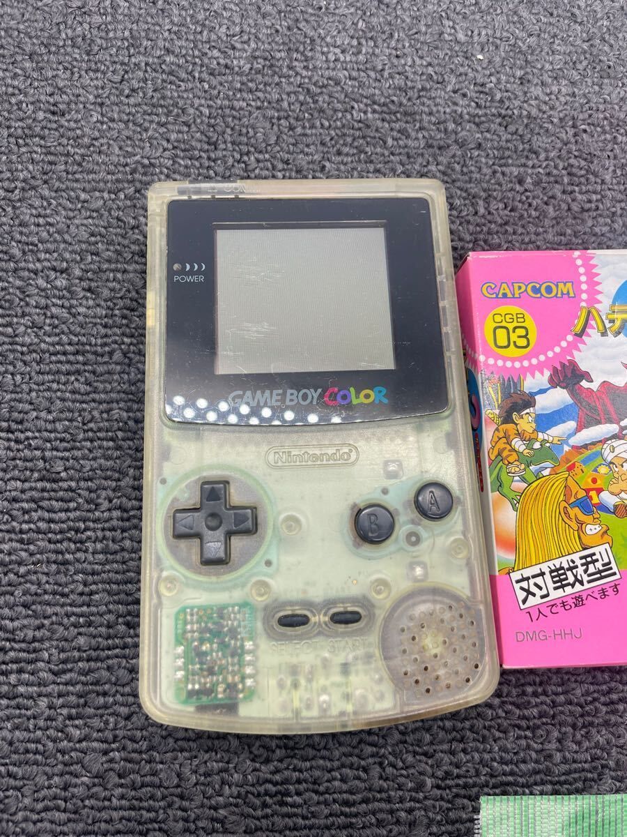 GBC ゲームボーイカラー クリア 本体＋ソフト＋アダプターセット