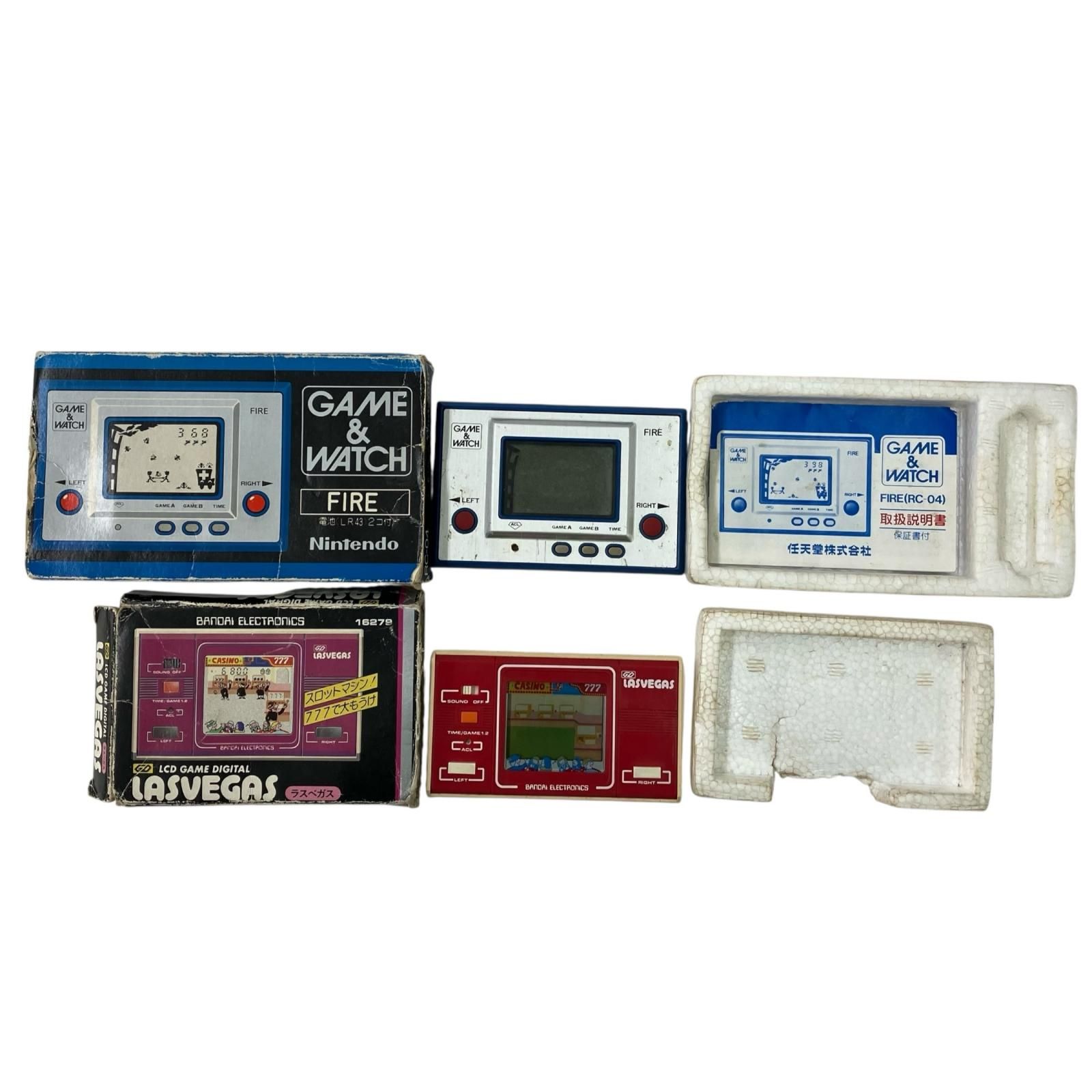 186000 Current Condition Nintendo Nintendo Bandai Las Vegas & Nintendo Game Watch Fire RC-04 2 Piece Bulk Sale