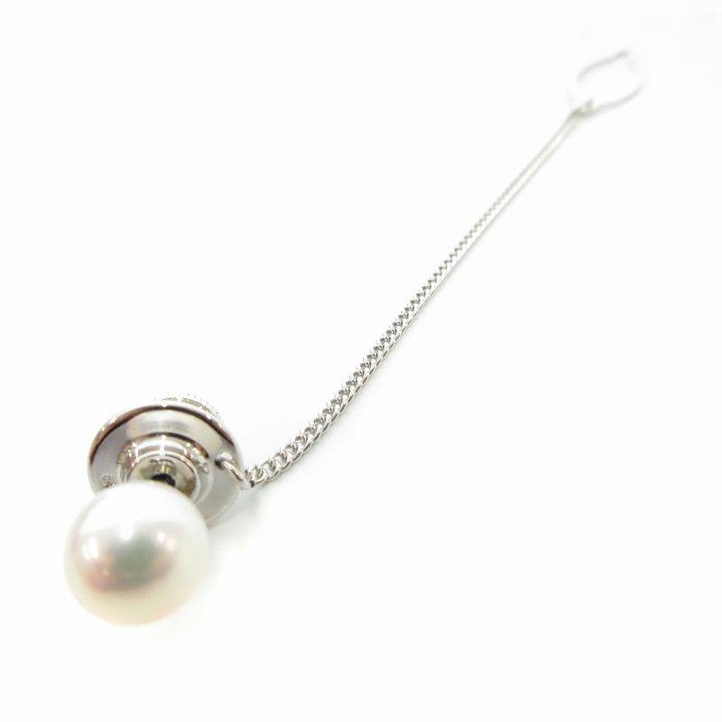 ミキモト タイタック ピン部分k18 ホワイトゴールド 一粒 ネクタイピン