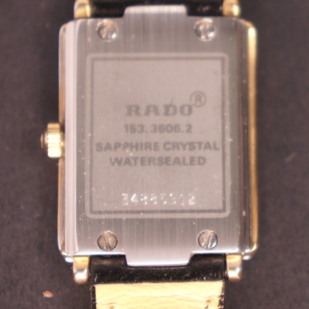 稼働品】RADO フローレンス 白文字盤 アンティーク新品ベルト 電池交換  
