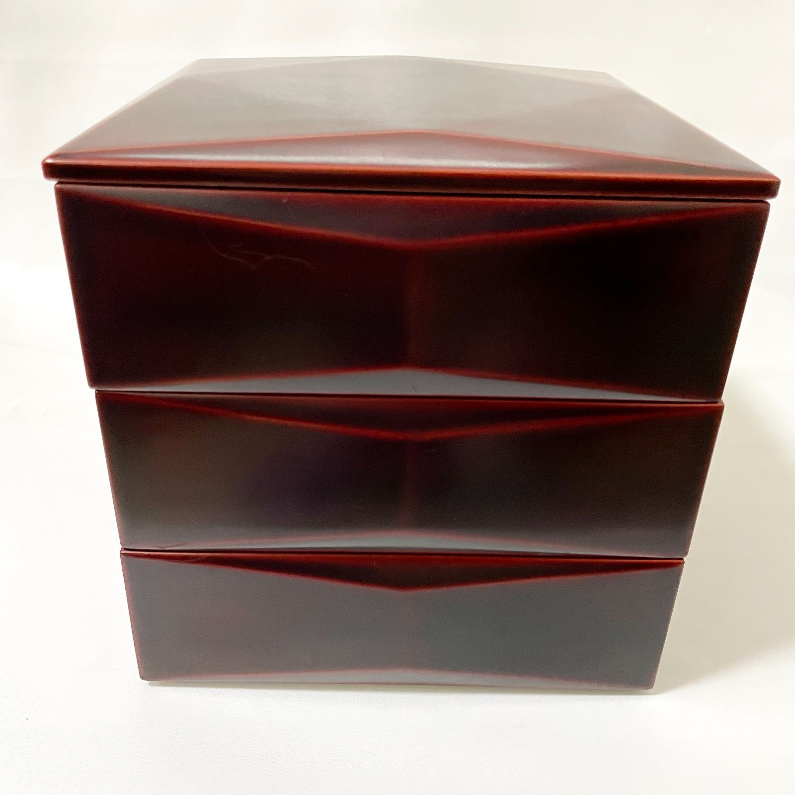 会津塗 三段重 木製 本うるし塗 木製 本漆塗 会津塗 菊花