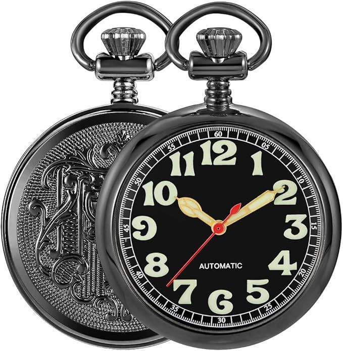 ユニークなブロンズドラゴン彫刻機械式懐中時計 レトロな幸運の