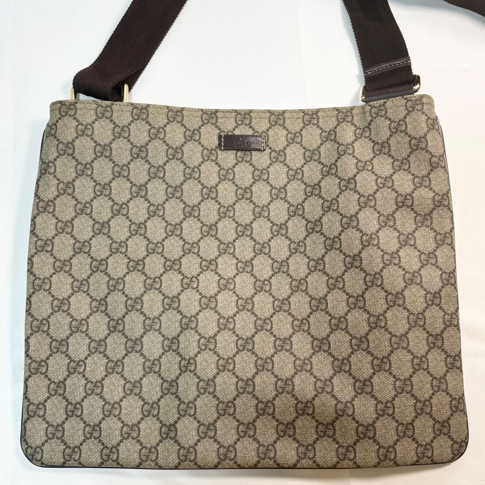 送料無料】GUCCI/グッチ/ショルダーバッグ/GG柄/キャンバス/ブラウン 