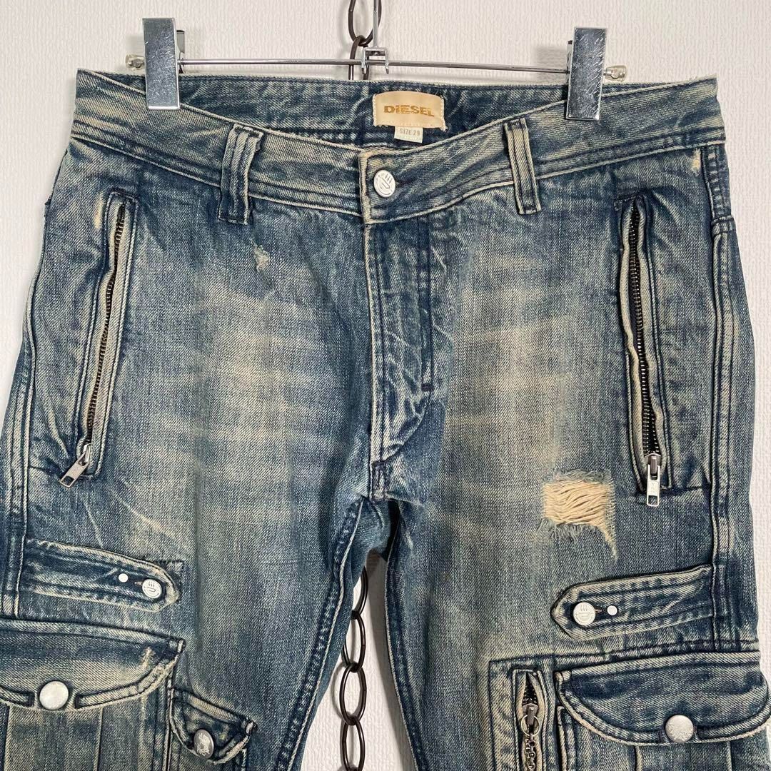 00s Italy Vintage archive DIESEL cyber tech ディーゼル ダメージ