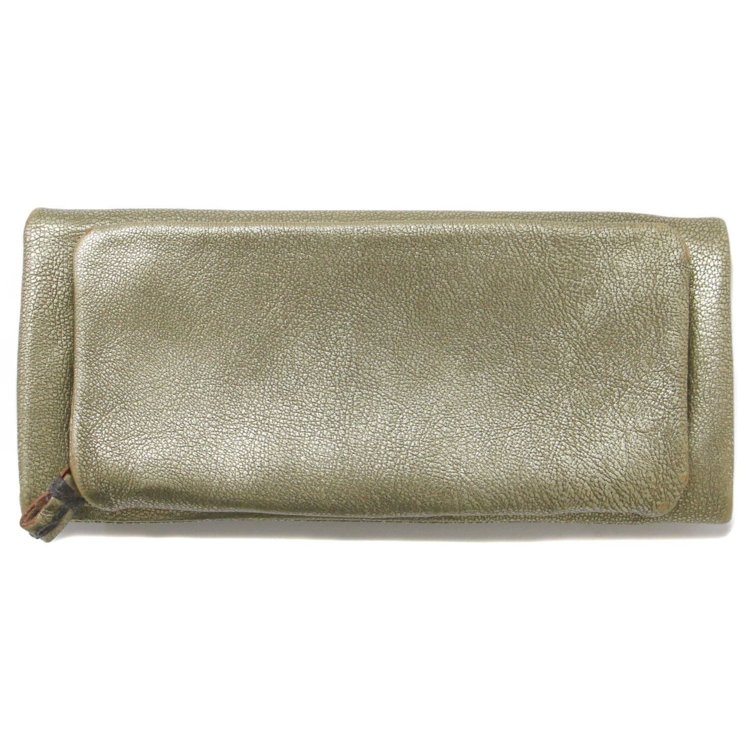 エバゴス　長財布 ebagos エバゴス ショルダーレザー籐付き長財布 E金具
