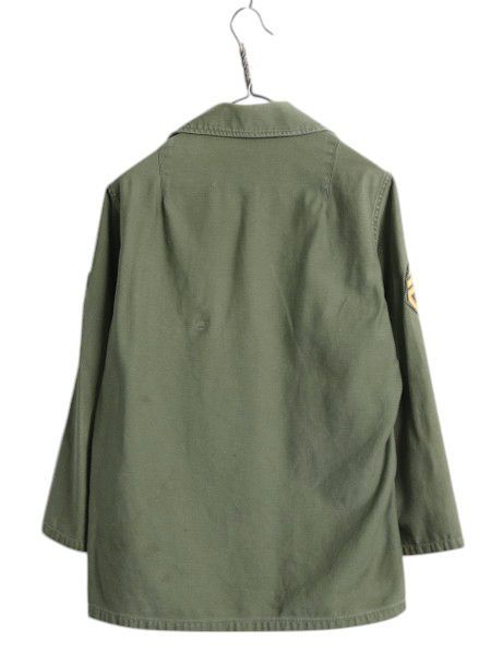 60s 米軍実物 US ARMY コットン サテン ユーティリティ シャツ メンズ