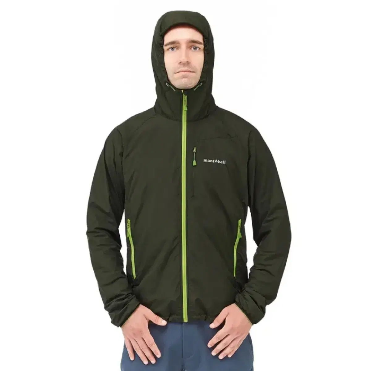 快適 モンベル ライトシェル フード ジャケット ブラック US XL