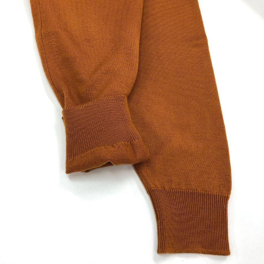 ジョンスメドレー ウールニット カーディガン オレンジ サイズM