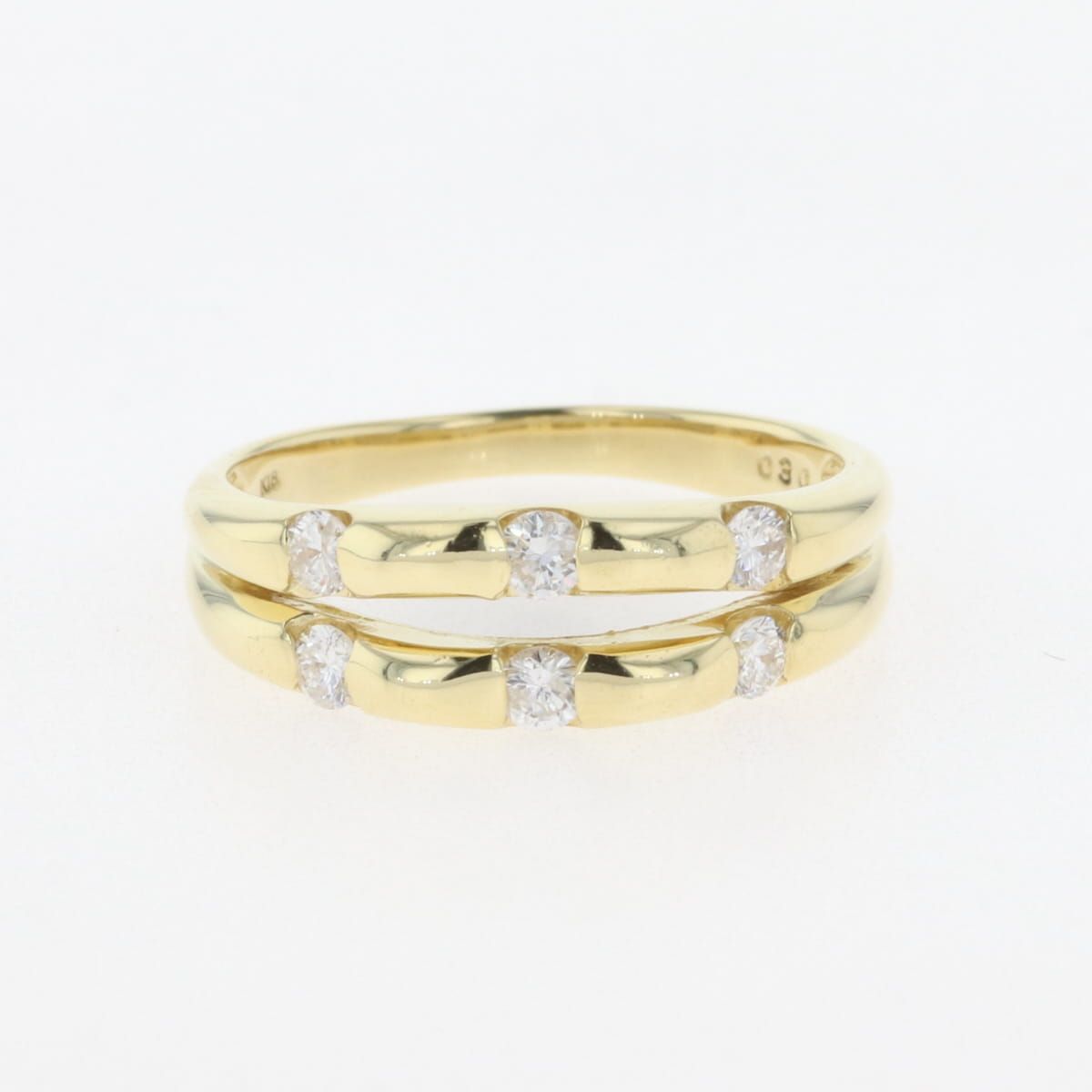 メレダイヤ デザインリング YG イエローゴールド 指輪 リング 10.5号  