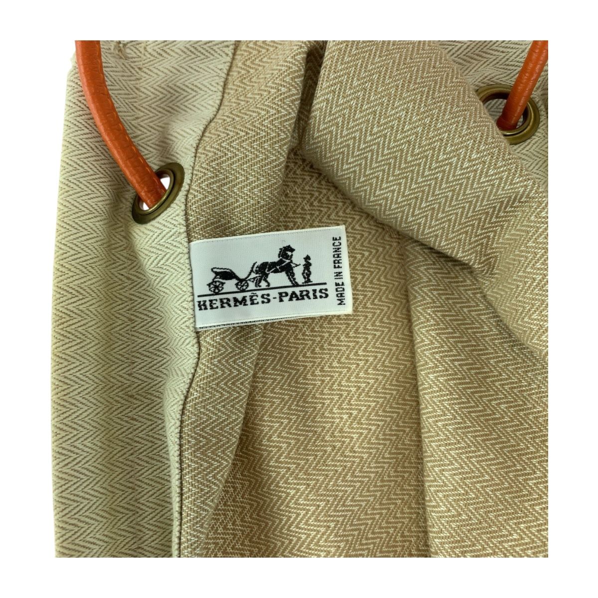 HERMES エルメス アリーヌGM ホワイト オレンジ ゴールド金具