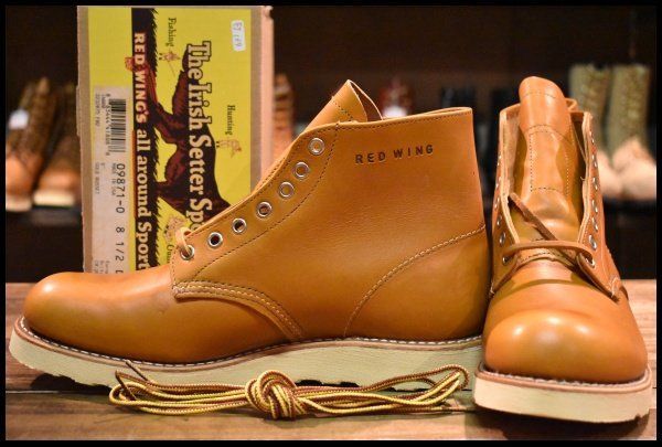 8.5D ♥ 11年 レッドウィング 9871 ゴールドラセット アイリッシュセッター プレーントゥ 編み上げ ブーツ redwing HOPESMORE FJ169