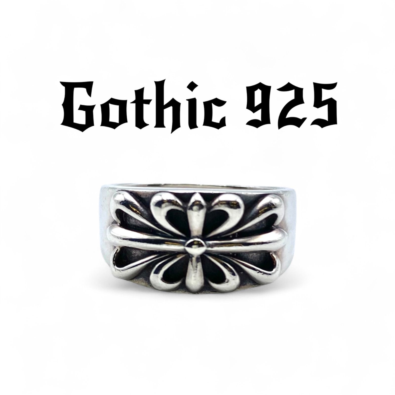 ゴシッククロス】十字架 Silver 925 刻印 90s Vintage Design Ring 
