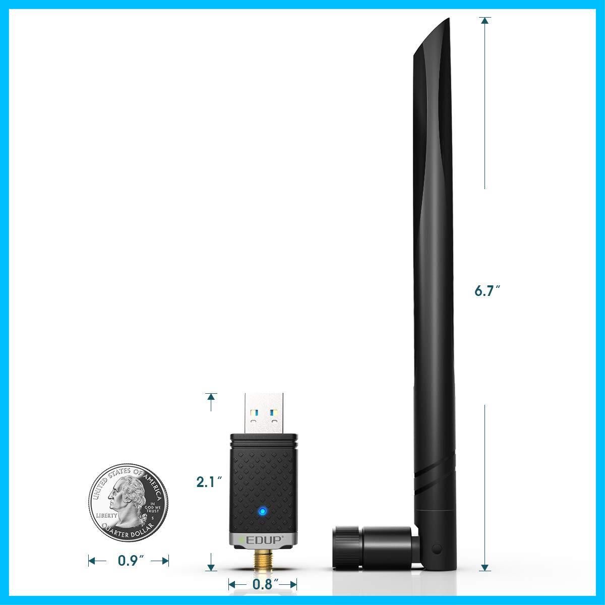 迅速発送】WiFi 無線LAN 子機 1300Mbps USB3.0 WIFIアダプター デュアルバンド 5G/2.4G 802.11 AC  高速通信5dBi 360°回転アンテナ Windows11/10/8.1/8/7/ XP/Vista/Mac OS - メルカリ