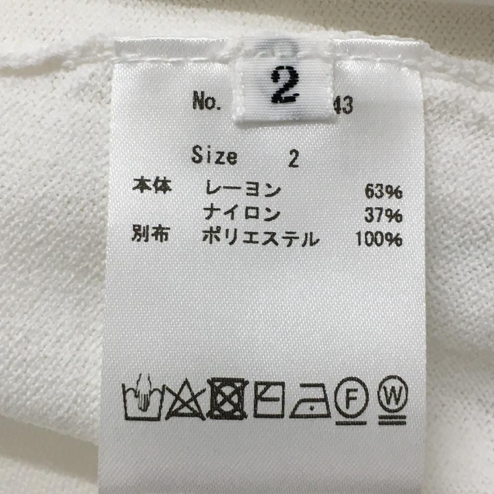 新品】CPG 半袖ハイネックセーター 白 ロゴ黒 袖フリル ニット