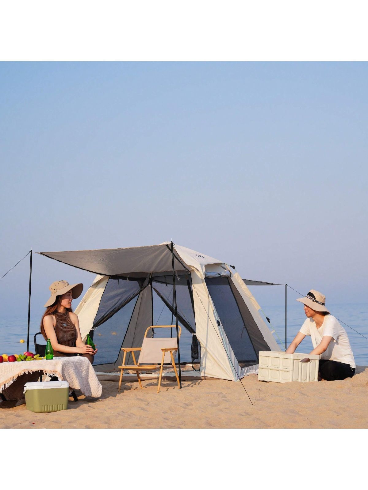 簡単クイック設営 キャンプテント 野外シェルター 自動即時