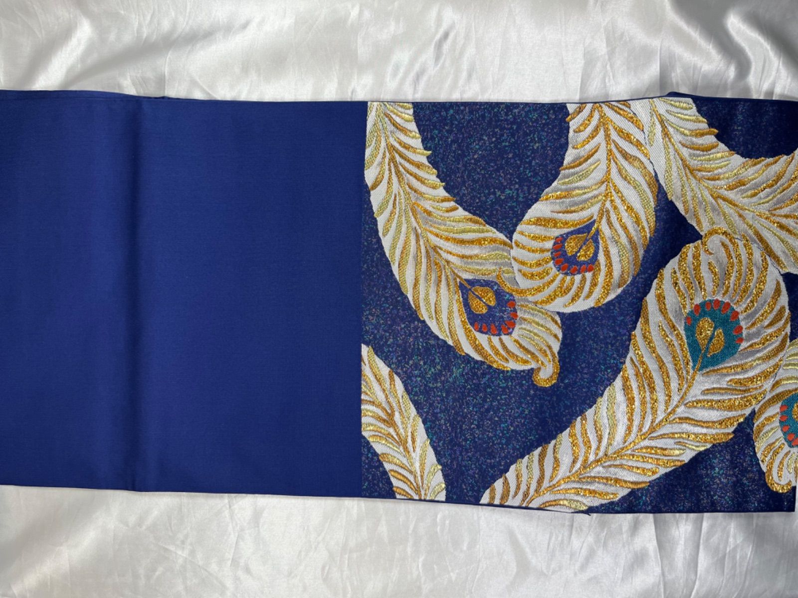 豪華絢爛美品羽柄正絹六通袋帯☆川島織物☆(未使用） 【公式通販】