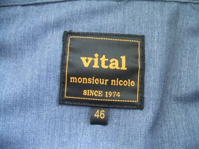 お得高評価 新品未使用タグ付vital monsieur nicole チェスターコート