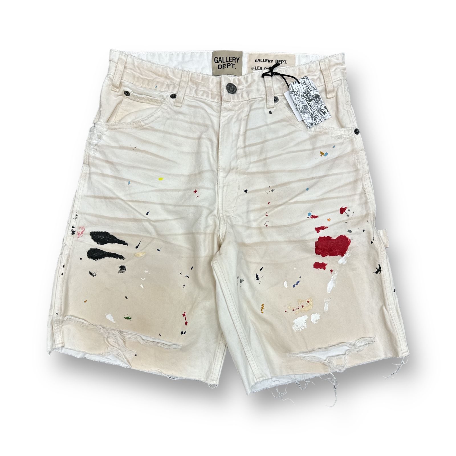 定価104500円 新品 GALLERY DEPT. FLEA CARPENTER PAINT SHORTS カーペンターペイントショーツ ハーフパンツ  ギャラリーデプト CSP-5432 ホワイト 30 72529A6 - メルカリ