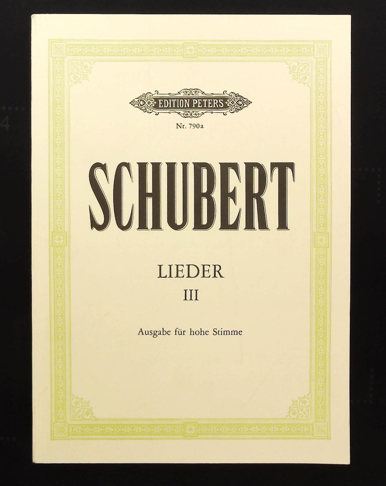 Schubert Lieder III ☆高声用 △Edition Peters シューベルト