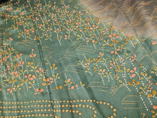 平和屋着物○訪問着 松竹梅水辺風景文 暈し染め 正絹 逸品 CAAU2538yc