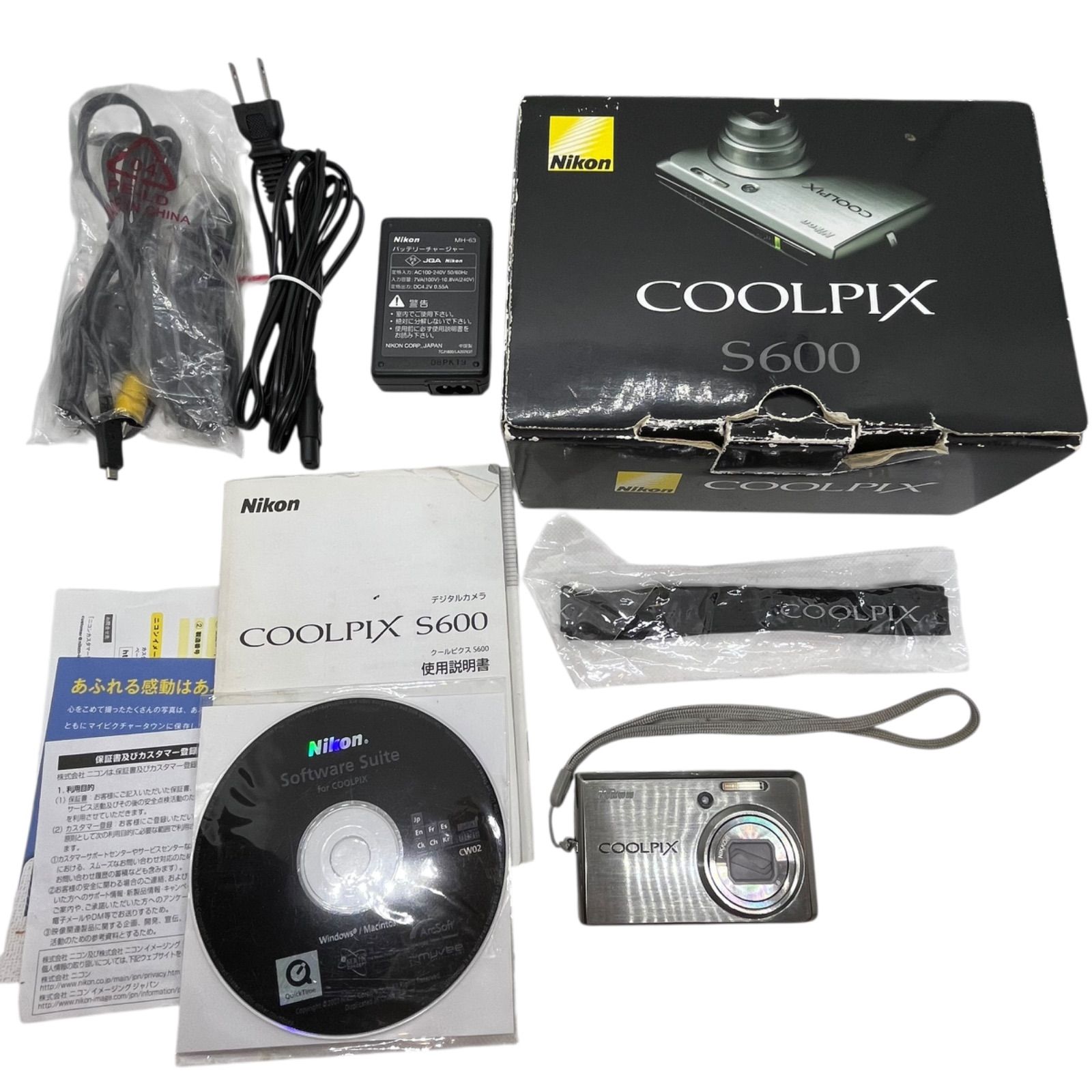 ニコン　s600 動作確認済 Nikon Coolpix S600 動作確認済 良品 SDカード付き