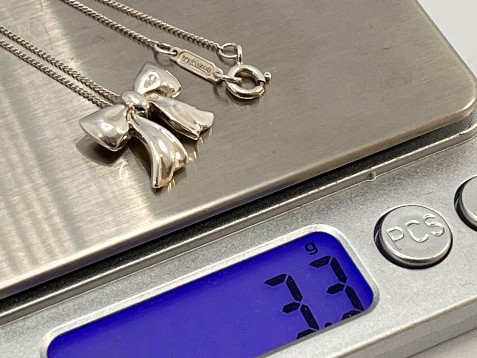 a132 Tiffany&Co. オールド ティファニー 1990 リボン ネックレス