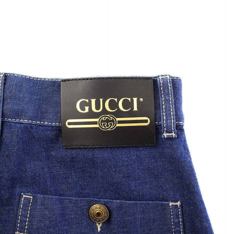 グッチ GUCCI GGキャンバス折り返し デニムパンツ ジーンズ W24
