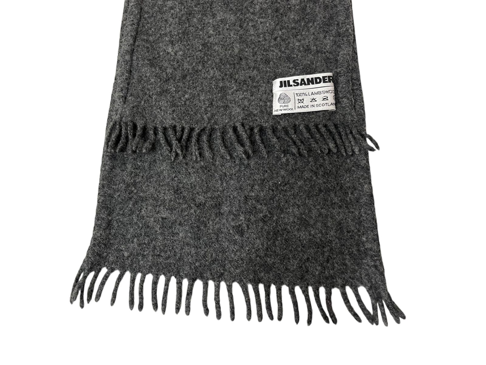 JIL SANDER (ジルサンダー) マフラー ラムズウール100％ グレー