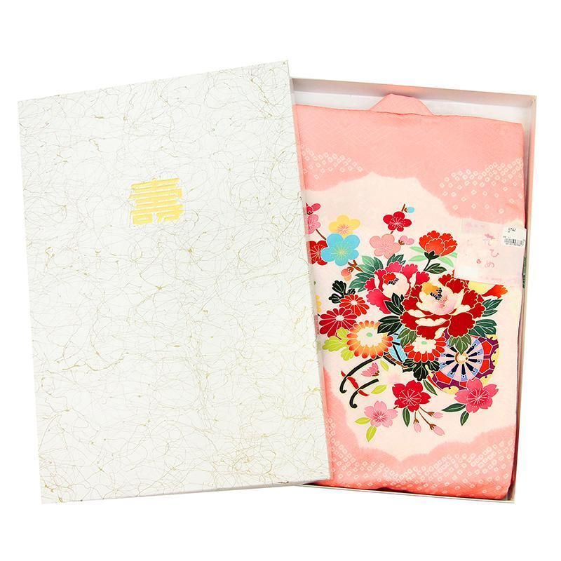 記念感謝祭☆京友禅手描き美術、特撰京桶染、新品正絹産着（お祝着）純