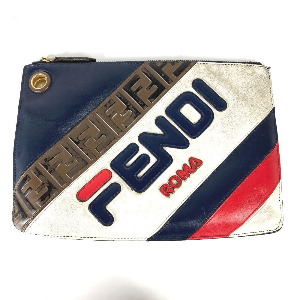 FENDI×FILAコラボ クラッチバッグ 美品 フェンディ フィラ FENDI×FILAコラボ クラッチバッグ 美品 フェンディ フィラ