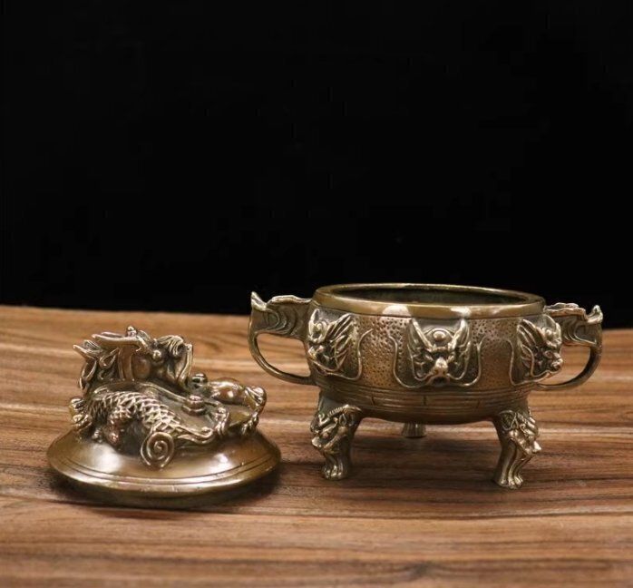 香炉☆ 銅器 銅製品 鎮宅辟邪 開運風水 招財 置物 工芸品 装飾品