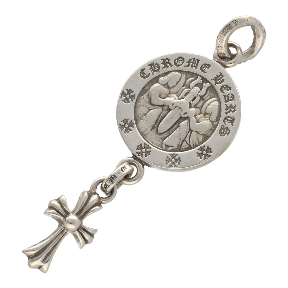 CHROME HEARTS クロムハーツ エンジェルメダル ベイビーファット SV925 シルバー ネックレス ペンダント トップ チャーム ベビー 25010650 RS