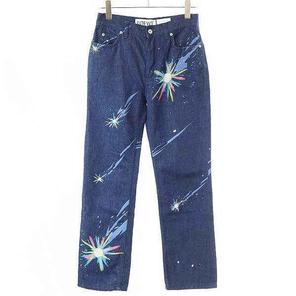 LOEWE×STUDIO GHIBLI ロエベ スタジオジブリ 23SS ハウルの動く城 星の子 デニムパンツ SB44Y11X01 インディゴブルー 36