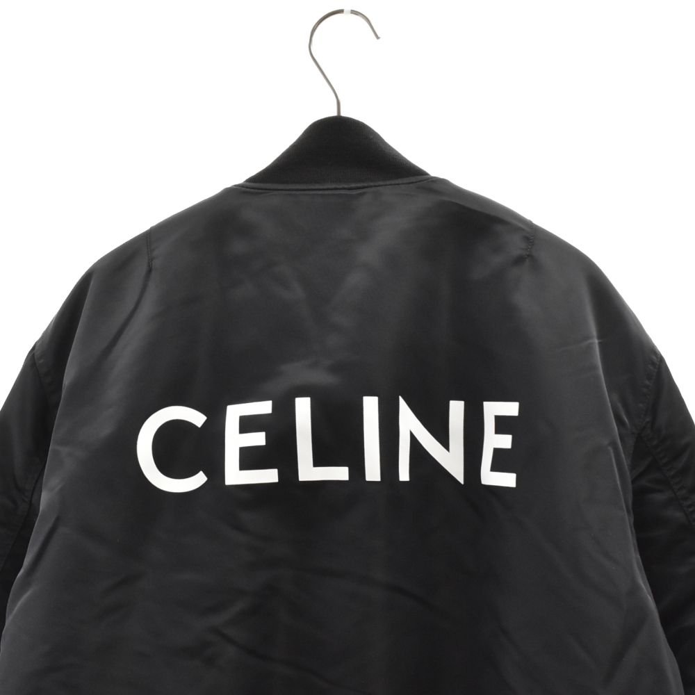 CELINE (セリーヌ) 21AW ナイロンツイルルーズボンバージャケット MA-1 2W4268890 ブラック - メルカリ