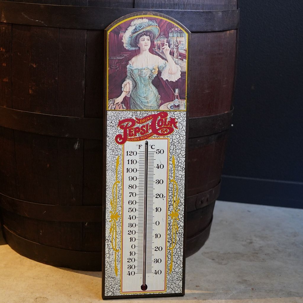 1980年製 Pepsi Cola サーモメーター ペプシコーラ 温度計 ビンテージ