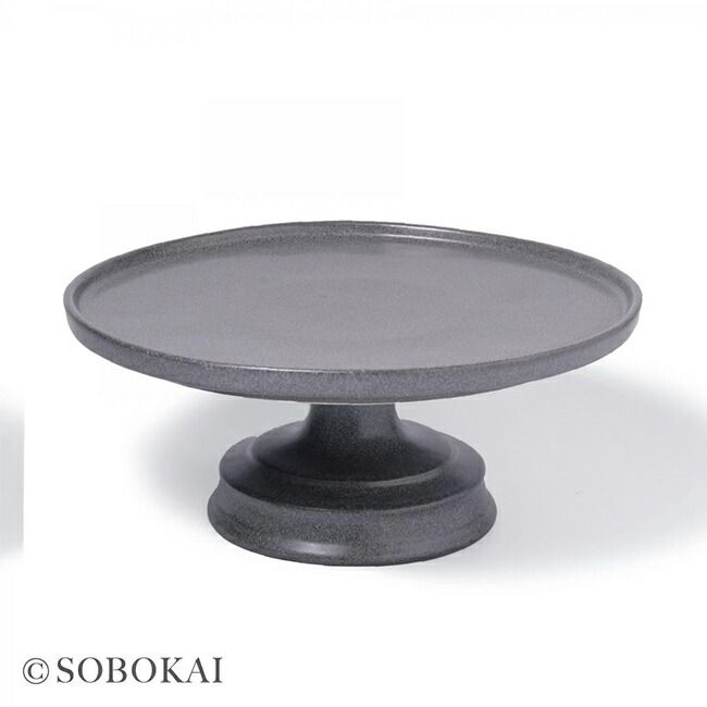 ダークグレー 107873 SOBOKAI ソボカイ シェーナ 9.5” コンポート ケーキスタンド 直径 24cm ケーキ台 ホールケーキ 5号 6号 ケーキトレー ケーキ皿 ケーキトレイ おしゃれ かわいい ケーキ カフェ 焼き菓子 陶器 磁器