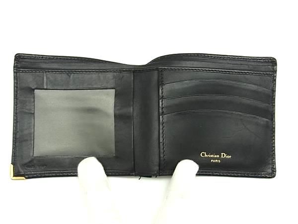 Dior ブラックレザー 二つ折り財布 楽天市場】【新品】 ディオール 二つ折り財布 小銭入れ有り 2