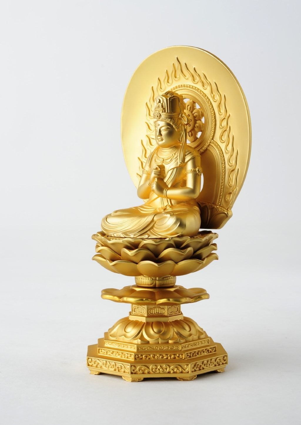 薬師如来 １７．０ｃｍ 金鍍金仕上 合金製 仏像 (１７．０ｃｍ) - 美術