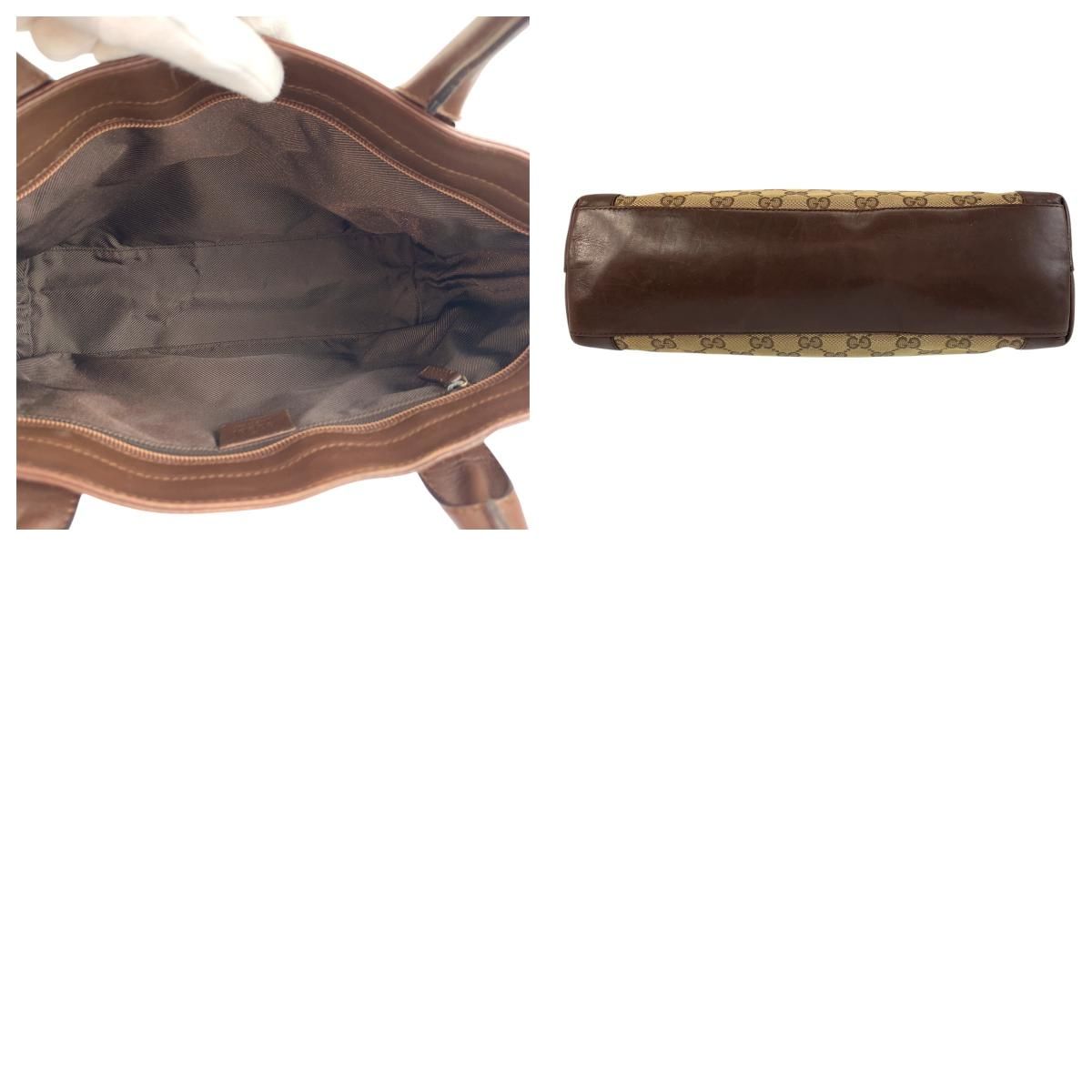 GUCCI グッチ ベージュ ブラウン GGキャンバス/レザー 002 1119 トート  