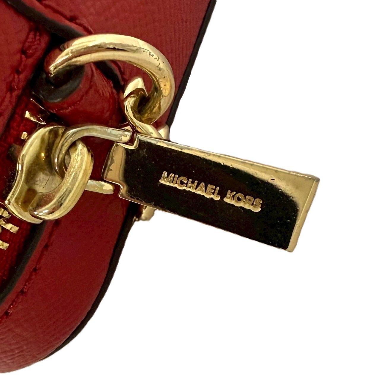 【極美品】MICHAEL KORS スタッズチェーンショルダーバッグ 赤 極美品】MICHAEL KORS スタッズチェーンショルダーバッグ 赤