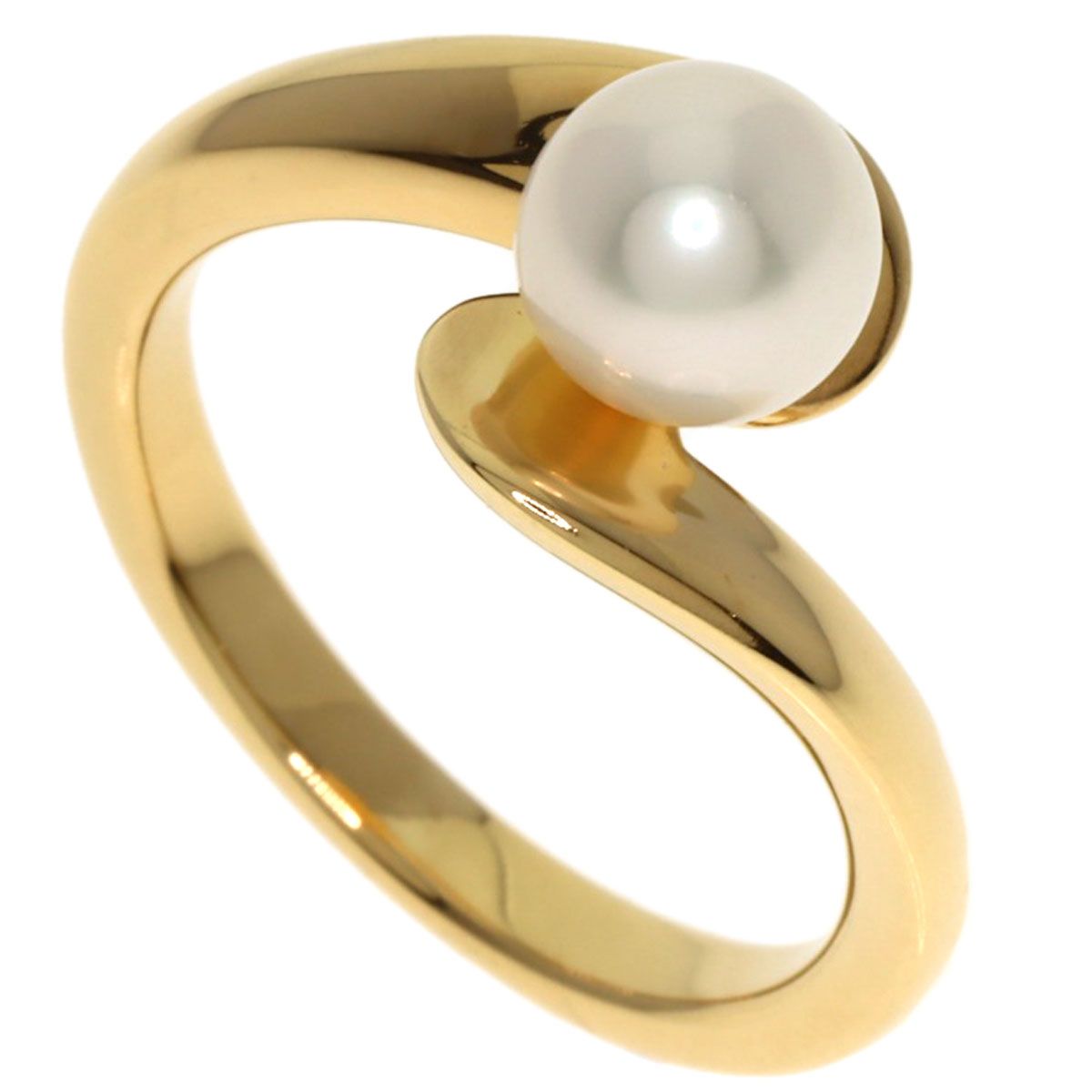 MIKIMOTO ミキモト パール 真珠 リング 指輪 K18YG レディース