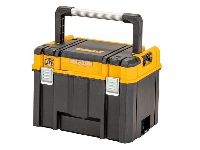 デウォルト DEWALT TSTAK オーガナイザー付き ラージボックス 工具箱 収納ケース ツールボックス 持ち運びやすい ロングハンドル 積み重ね収納 大容量収納 IP54 坊塵 防水 設計 DWST83343-1